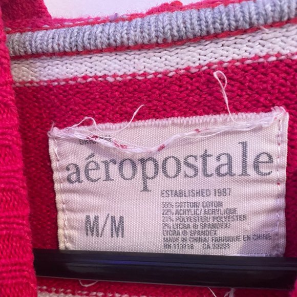 pink and grey striped zipper jacket - Picture 2 of 3